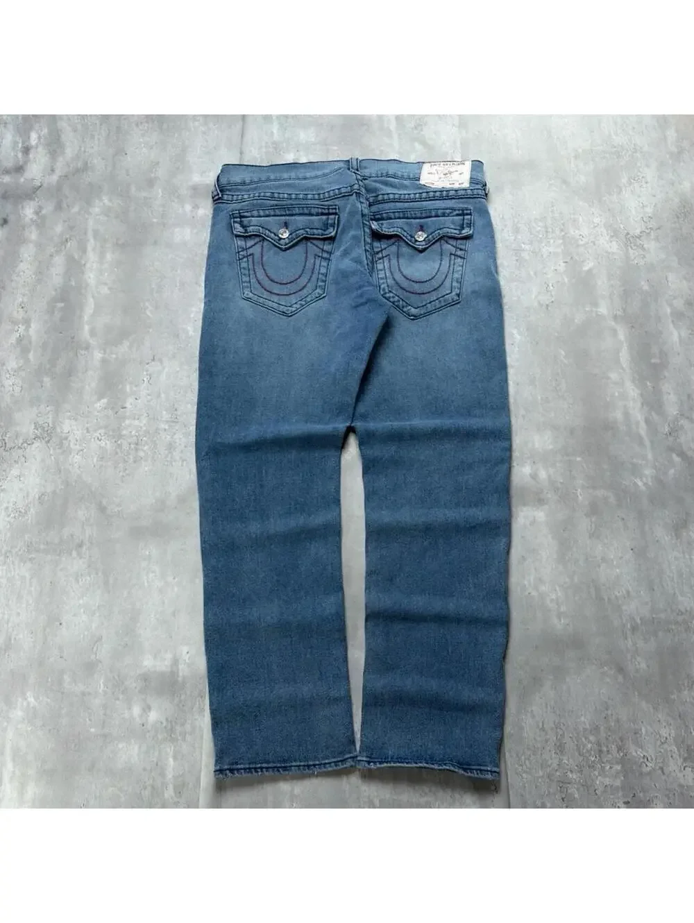 Y2K Blue True Religion Grunge Straight Denim Jeans